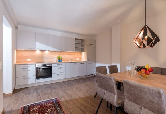 Wohnküche im Appartement Krokus für 6-7 Personen